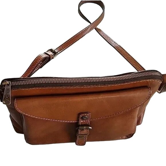 Patricia Nash Leather Shoulder Bag Gorgeous cognac colored leather with an adjus - Picture 7 of 11